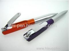 colored lacquer Multi-function tool nail cutter plastic ball pen