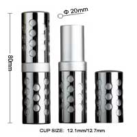 dot aluminum lipstick container