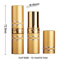 aluminum lipstick container with carving