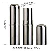 round shape cap aluminum lipstick container
