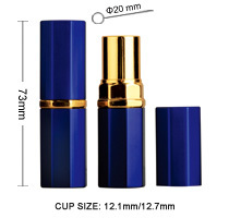 8-square aluminum lipstick container