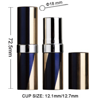 double anodizing finishing aluminum lipstick container