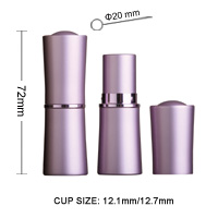 bugle design cap aluminum lipstick container