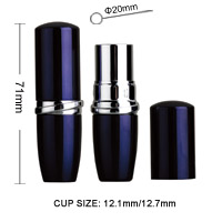 round fat aluminum lipstick container
