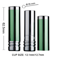 double anodized aluminum lipstick container