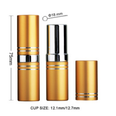 Gold lipstick aluminum container