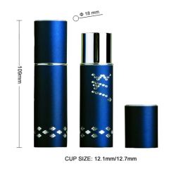 aluminum lipstick container with jewel design