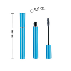 blue aluminum mascara container