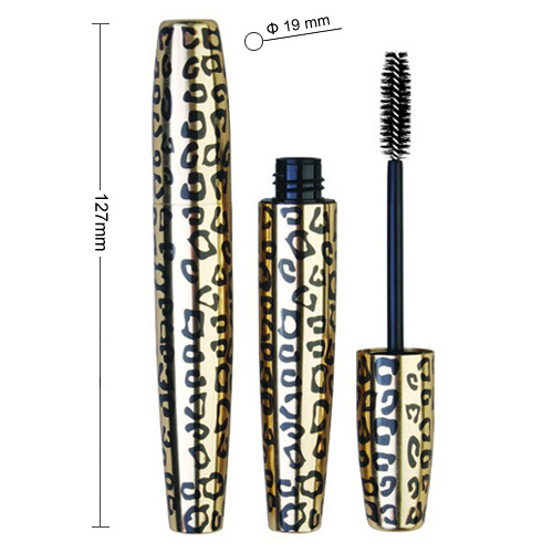 leopard aluminum mascara container