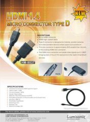 HDMI 1.4 Type D Cable