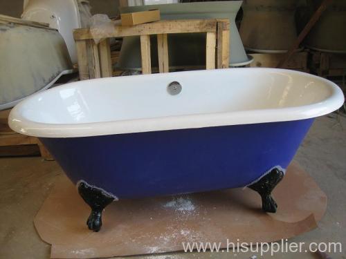 color clawfoot bathtub