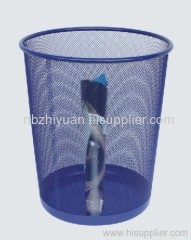 Purple metal mesh dustbin