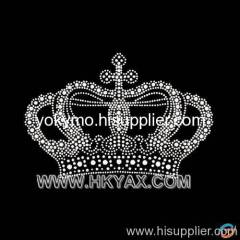 Crown rhinestone design,hot fix rhinestone design,rhinestone motif design