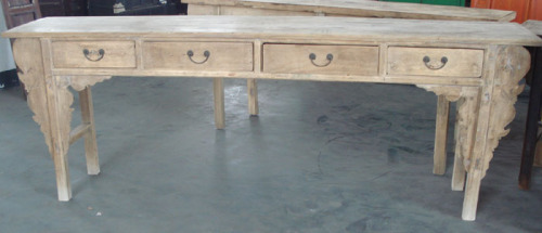 old elm console table