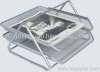 Silver Metal mesh desk tray