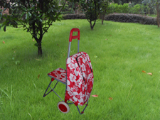 Shopping trolley bag with chair