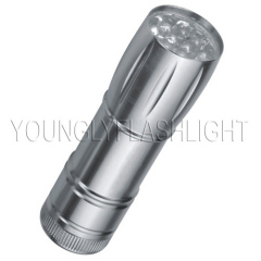 12 LEDs portable metallic flashlight