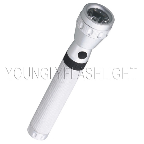 3W LED white metalic portable flashlight