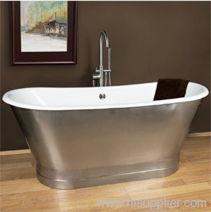 Apron cast iron bathtub