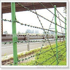 barbed wire mesh fence