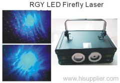130mW,200mW RGY+3w Led firefly laser equipment+DMX lighting system