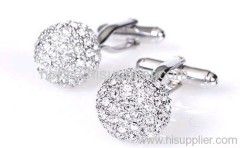 2011 Fashion White Crystal Cuff links