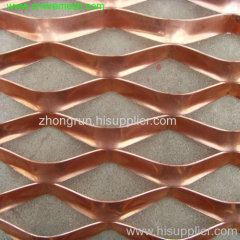 Diamond Copper Expanded metal mesh