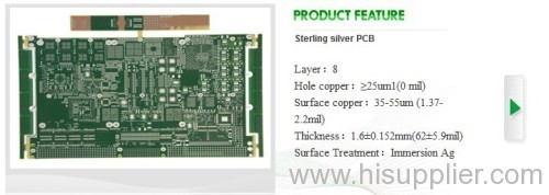 Sterling silver PCB
