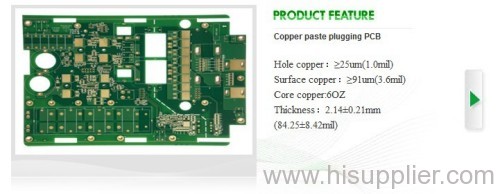 Cooper paste plugging PCB