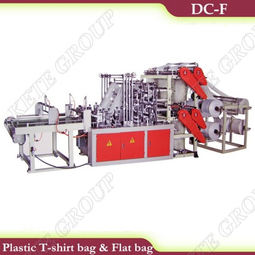 DC-F Model 8 Line Bottom Sealing T-shirt Bag Making Machine