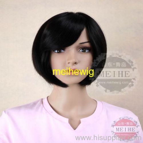 Stock All Hand tied wigs color 1B# 4-6 inch Human hair women wig
