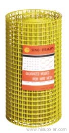 yellow pvc coated welded mesh