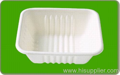 Degradable disposable bagasse mushroon tray