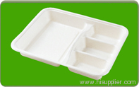 Decomposable bagasse sushi tray ,disposable dinnerware