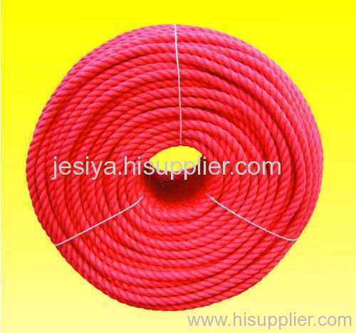 3-strand polypropylene red rope