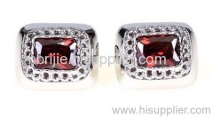 2011 Fashion Red Crystal Cufflinks