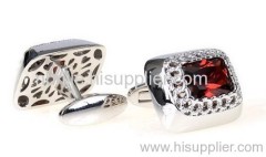 2011 Fashion Red Crystal Cufflinks