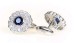 High-quality Blue Crystal Cuff links