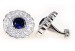 High-quality Blue Crystal Cuff links