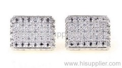 Fashion White Crystal Cufflinks