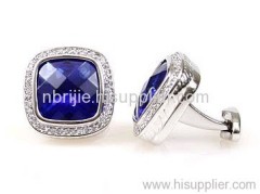 2010 Fashion Blue Crystal Cufflinks