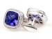 2010 Fashion Blue Crystal Cufflinks