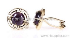 Purple Crystal Cufflinks