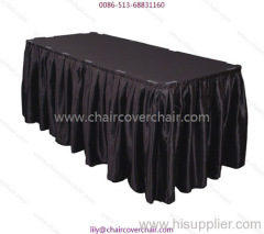 satin table skirt