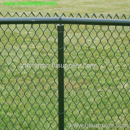 Galvanized residential chain link fence