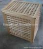 wooden laundry basket