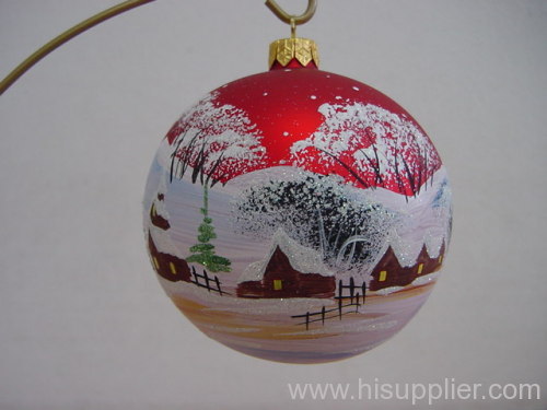 painted glass ball , hand painting glass ball