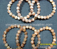 Sun Stone Round Beads Bracelet
