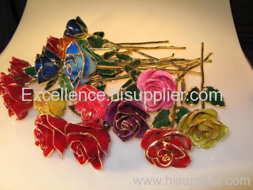 24k gold plated roses