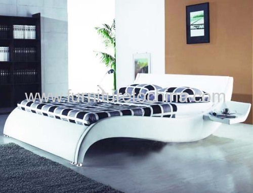 modern soft leather bed